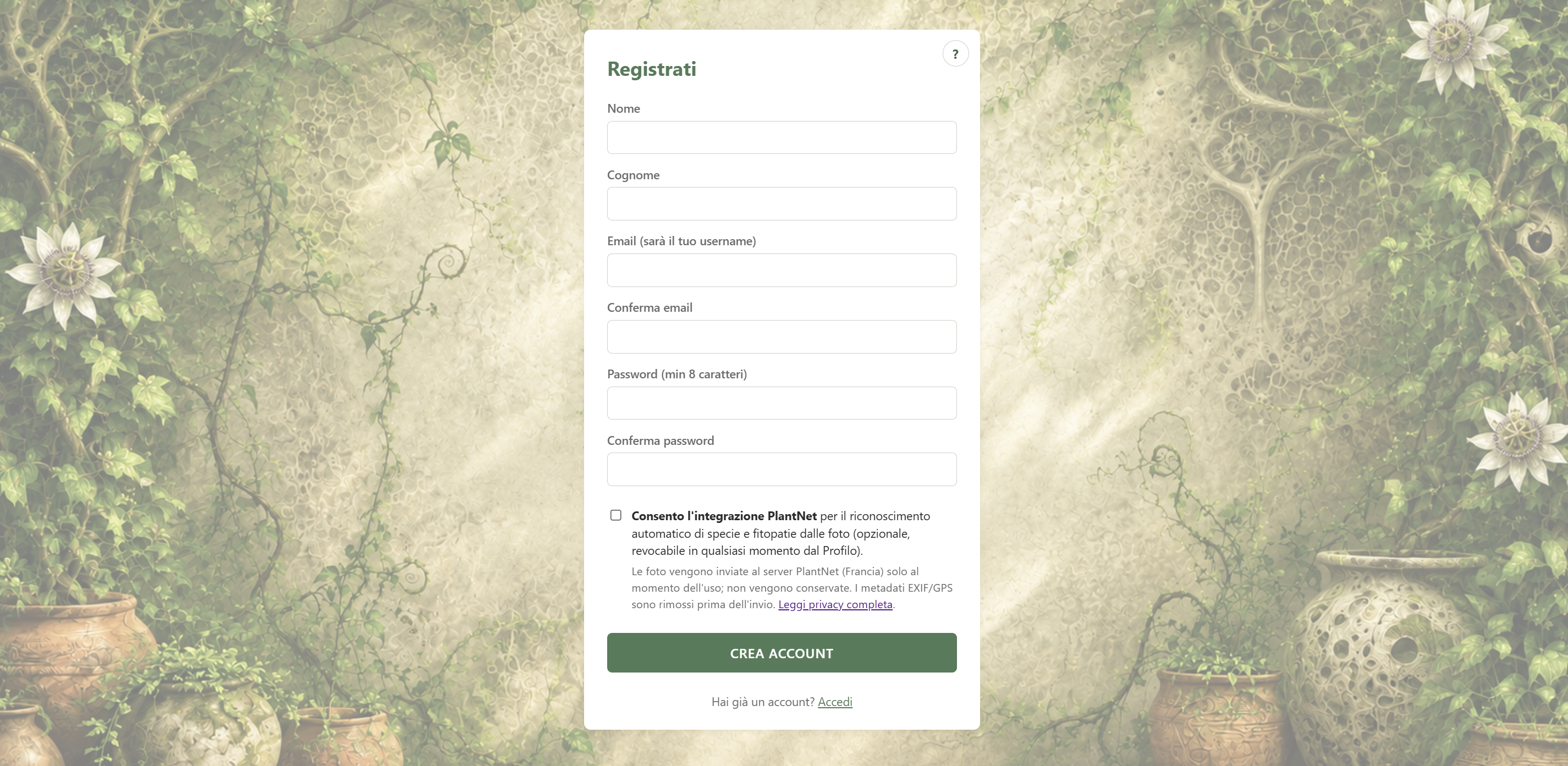 Registrazione Utente