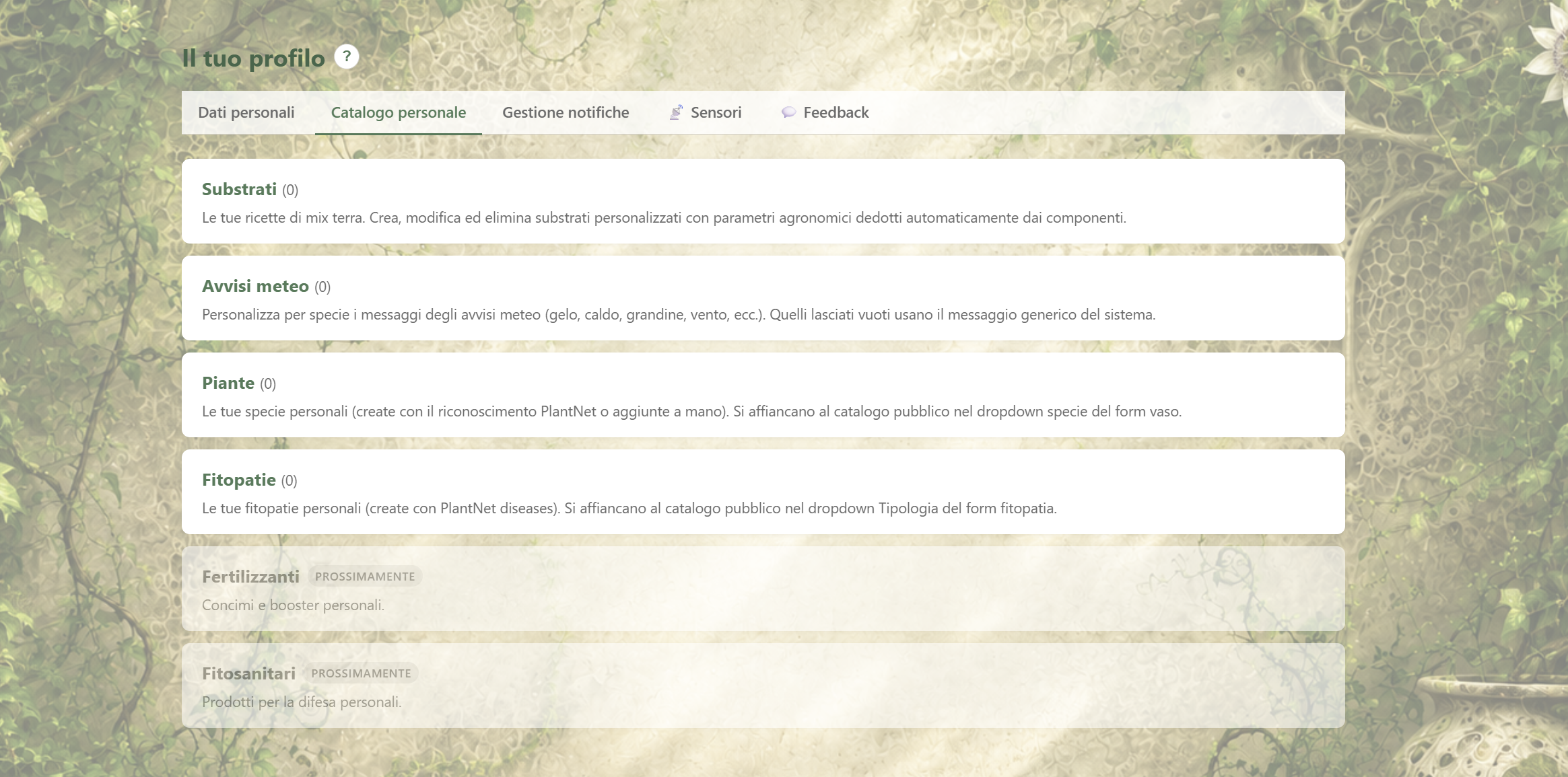 Catalogo personale